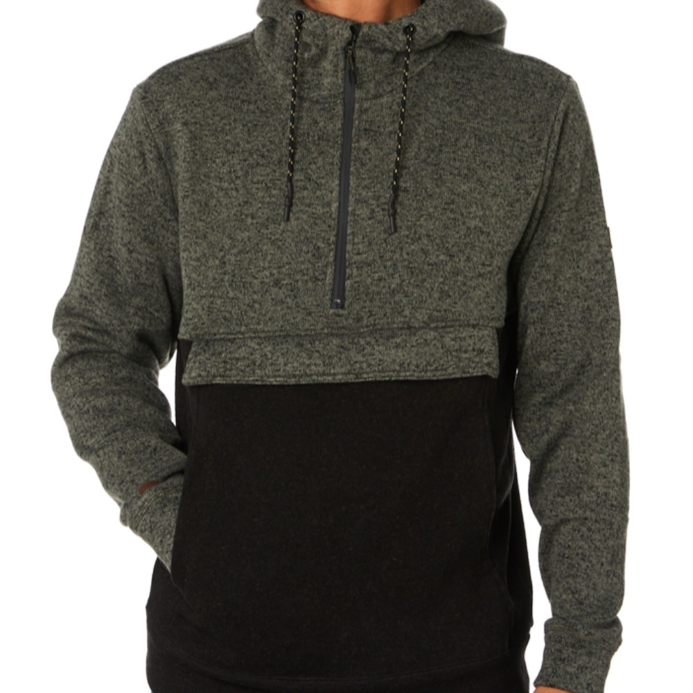Green and Black Billabong Boundary Pullover: A/Div